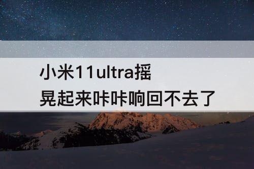 小米11ultra摇晃起来咔咔响回不去了